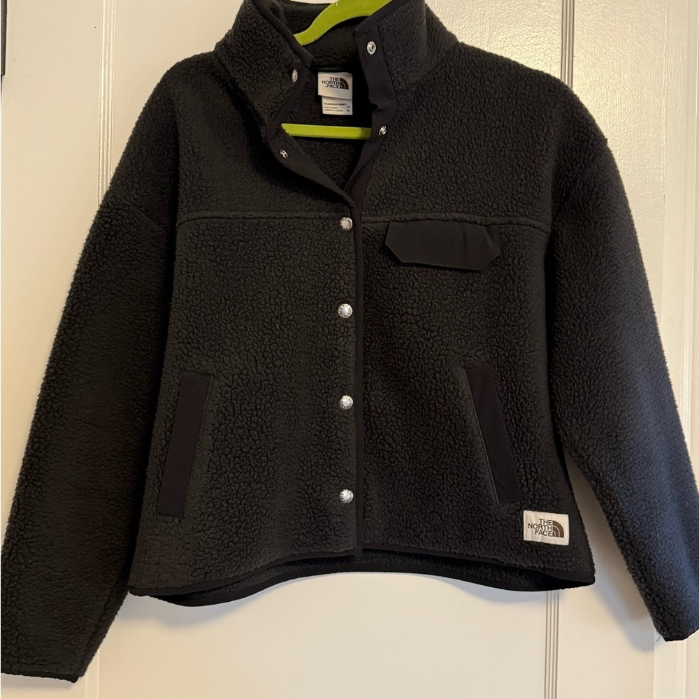 The North Face dark black Fleece Jacket.